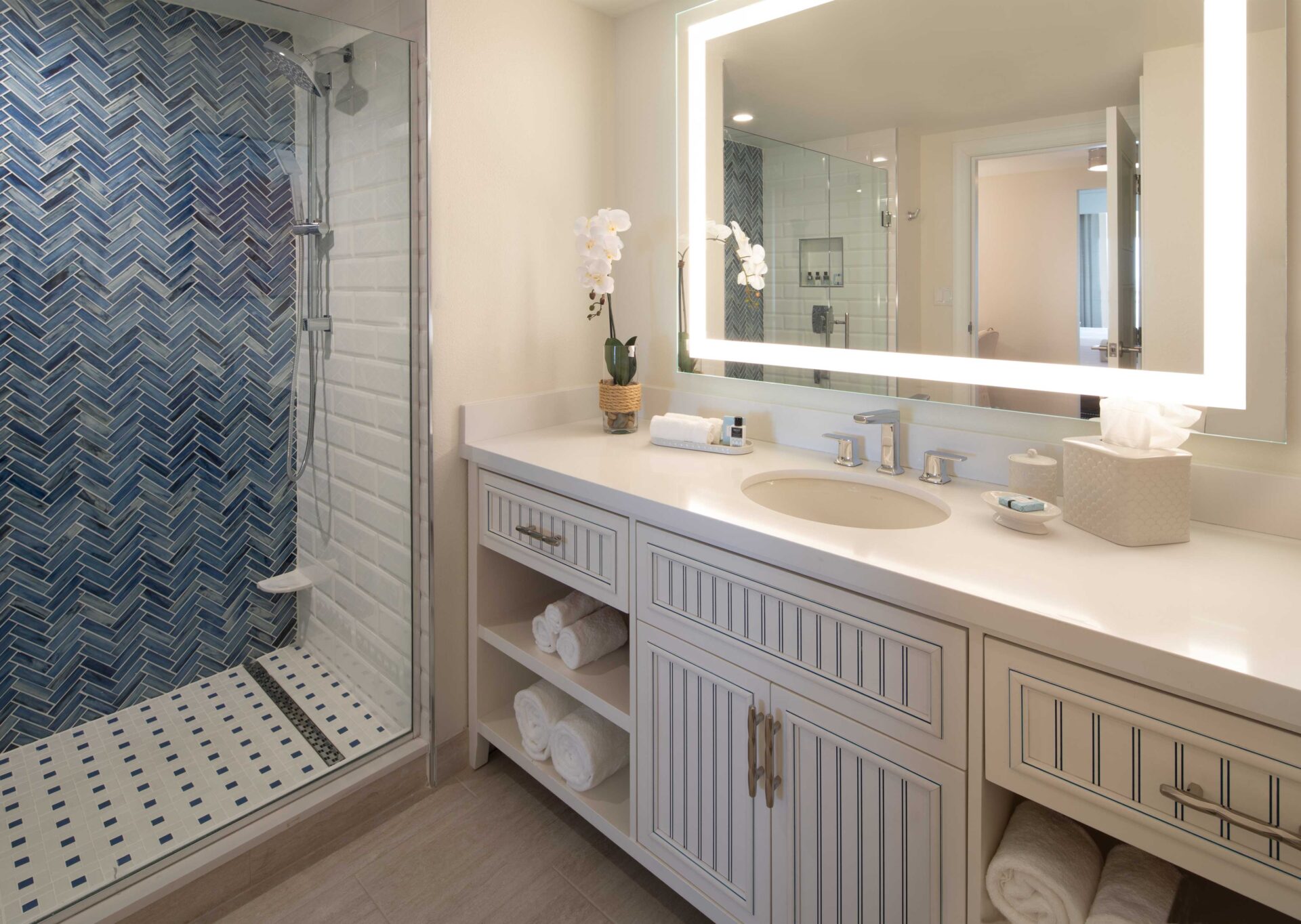 A bathroom at The Resort at Longboat Key Club.