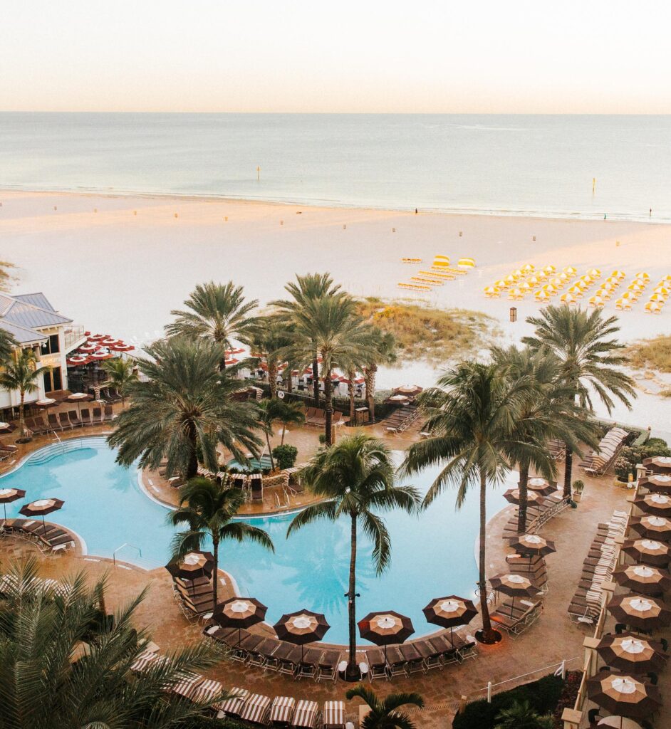 exterior shot of sandpearl resort