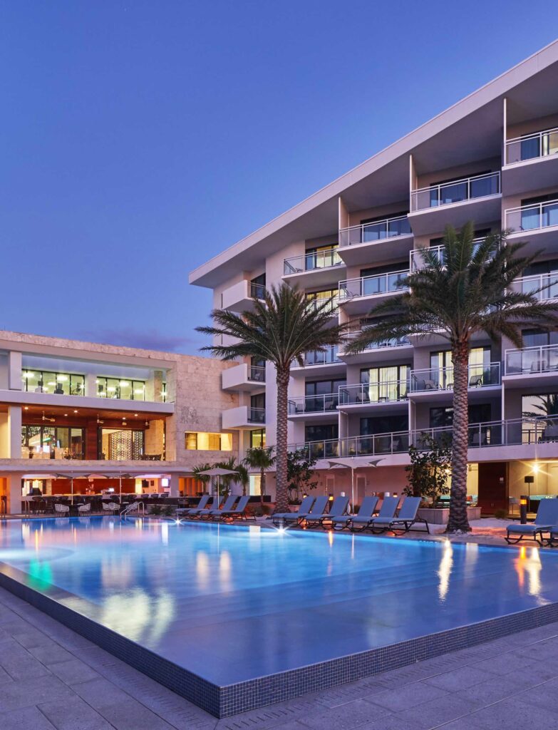 exterior shot of zota beach resort