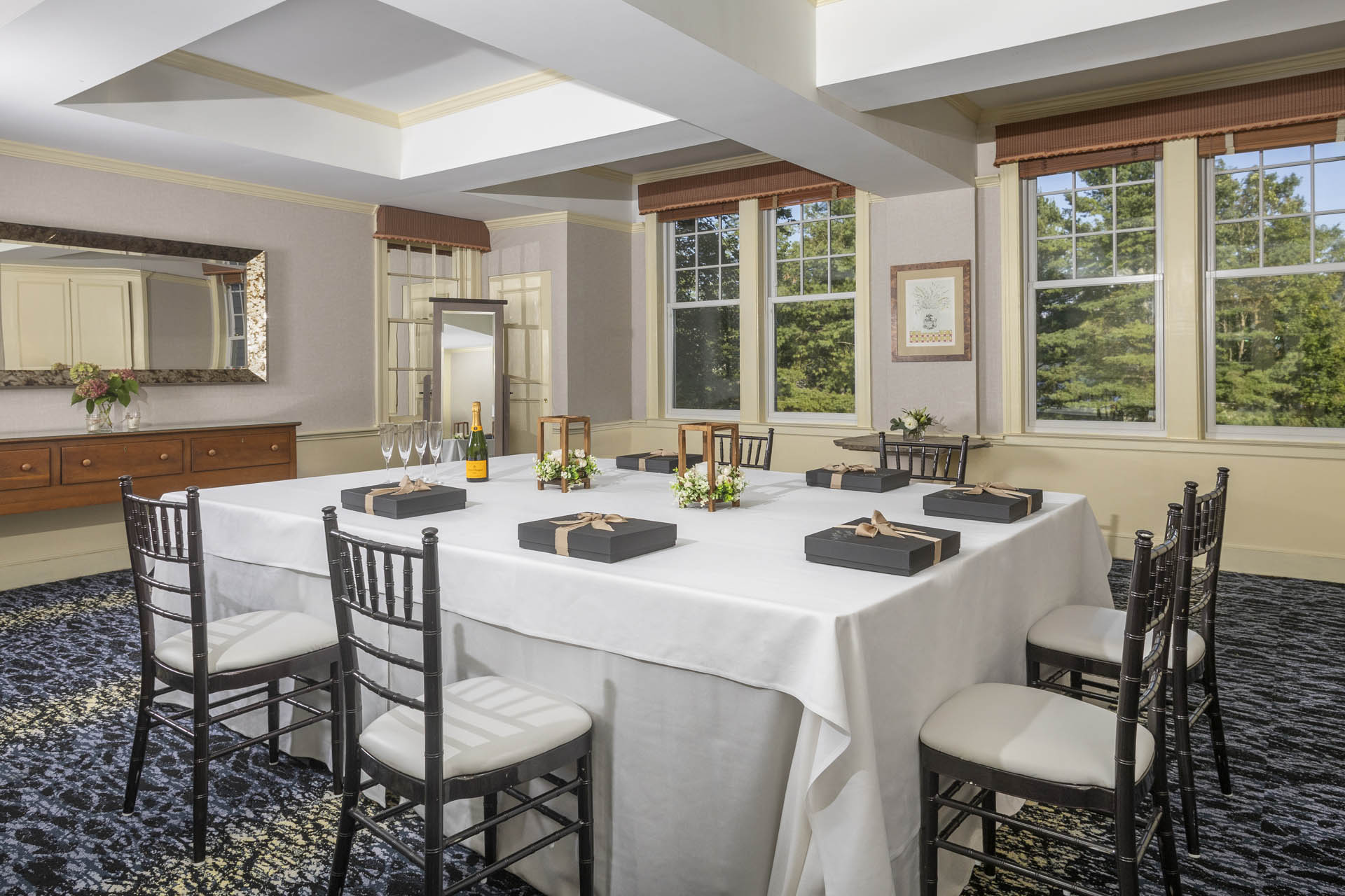 The Sagamore Empire Room set up for bridal shower