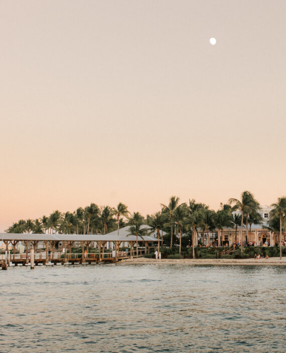 An exterior view of Sunset Key Cottages off of Key West, Florida.