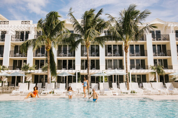 Hutchinson Shores Family by Pool