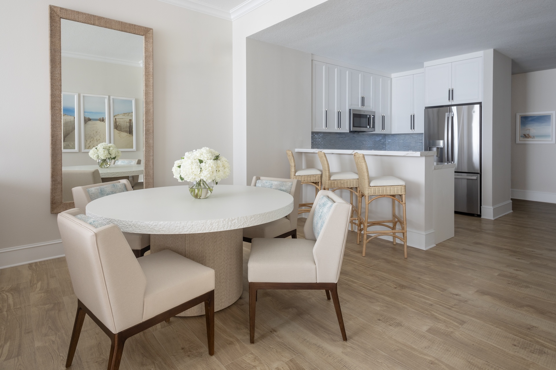 A dining room space at Sandpearl Resort.