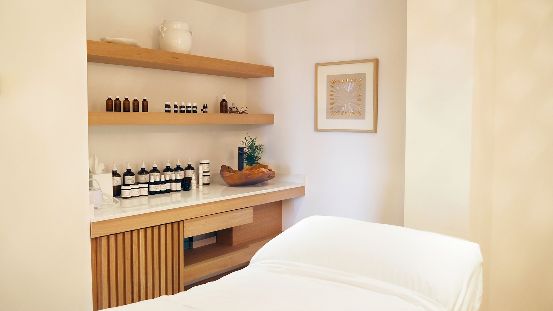 A treatment room at the Tammy Fender Spa.