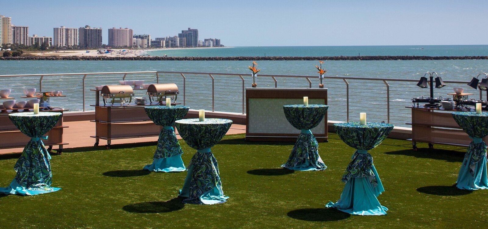 The Event Lawn at Opal Sands in Clearwater Beach, Florida.
