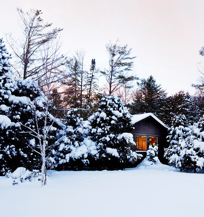 Lake Placid Lodge Cabin in Snow