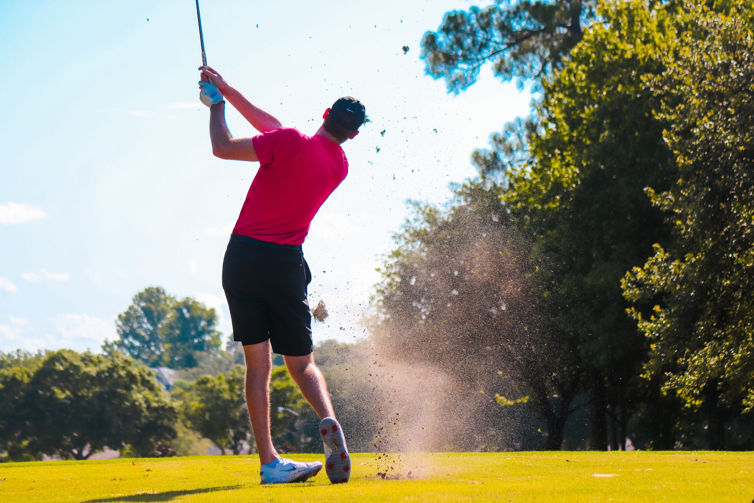 golf action shot