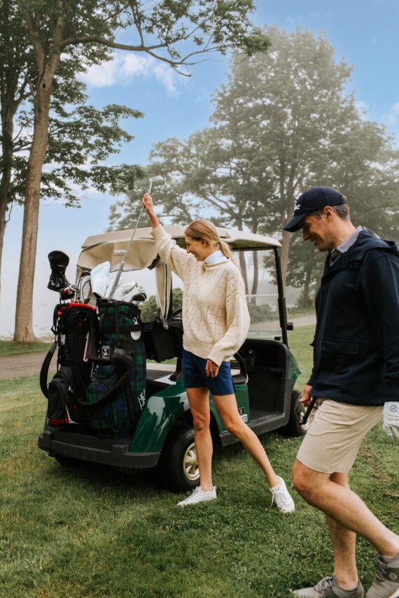 Couple golfing at Samoset Resort