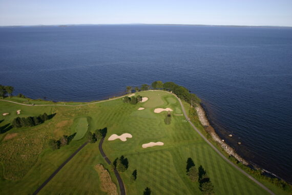 Arial view of golf course