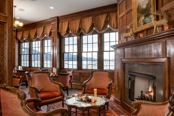 seating by the fireplace