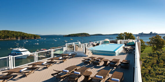 View of maine rooftop pool