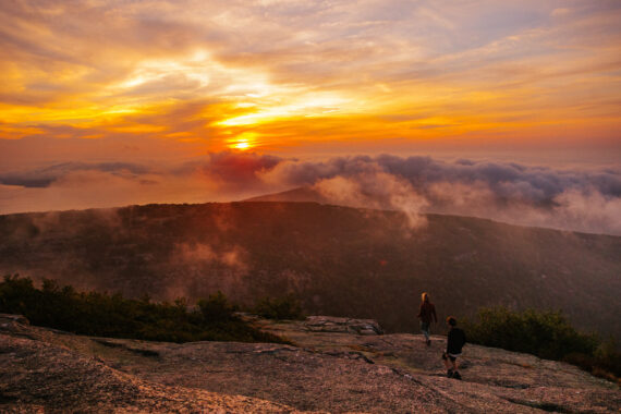 sunrise in acadia national park
