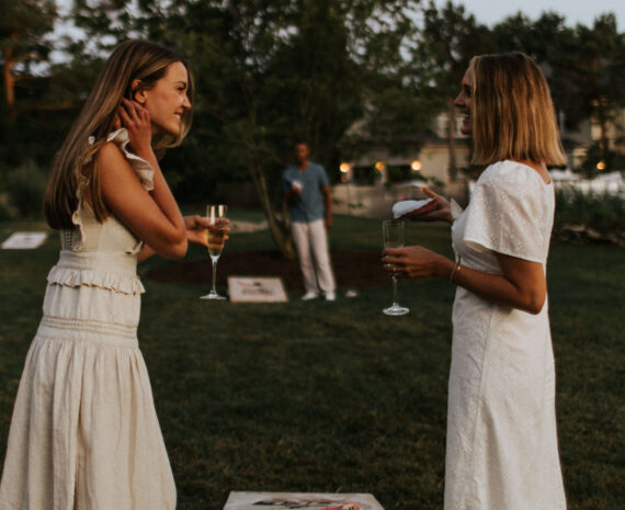cornhole on the lawn