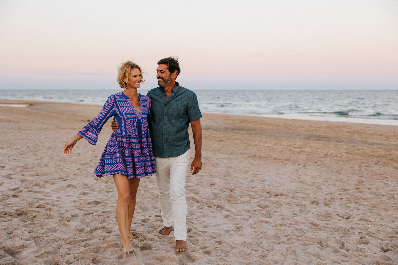 Couple walking on Delray Beach