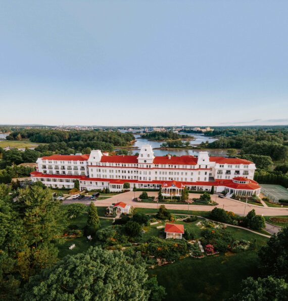An aerial view of Wentworth by the Sea.