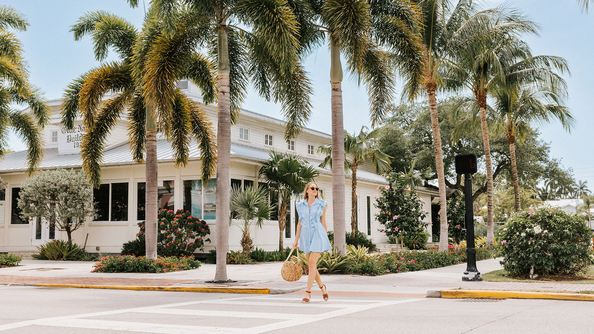 A young woman explores Naples, Florida.