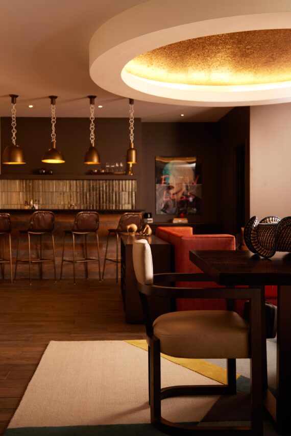 Separate living area and kitchen of a suite at Bobby Nashville.