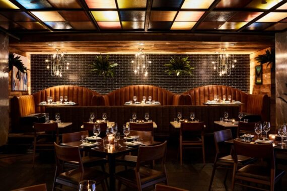 The dark moody design at Union Tavern at Bobby Nashville.