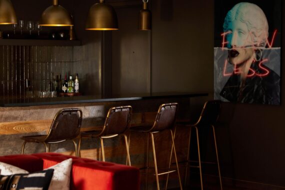 One bedroom suite mini bar at Bobby Nashville.