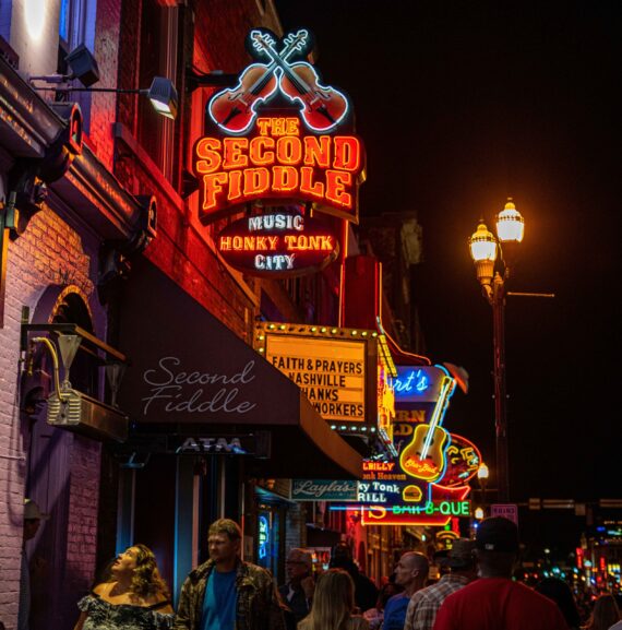 The Honky Tonk Highway in downtown Nashville