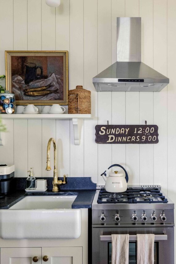 A detail shot of the cozy summer house-inspired design at the cottages at The Asticou.