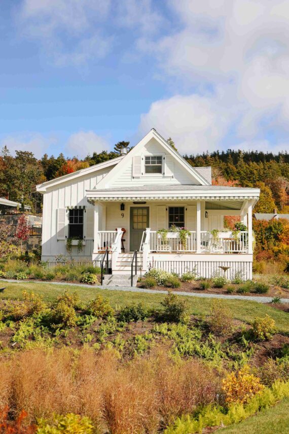 The exterior of one one the Harborside Cottages at The Asticou.