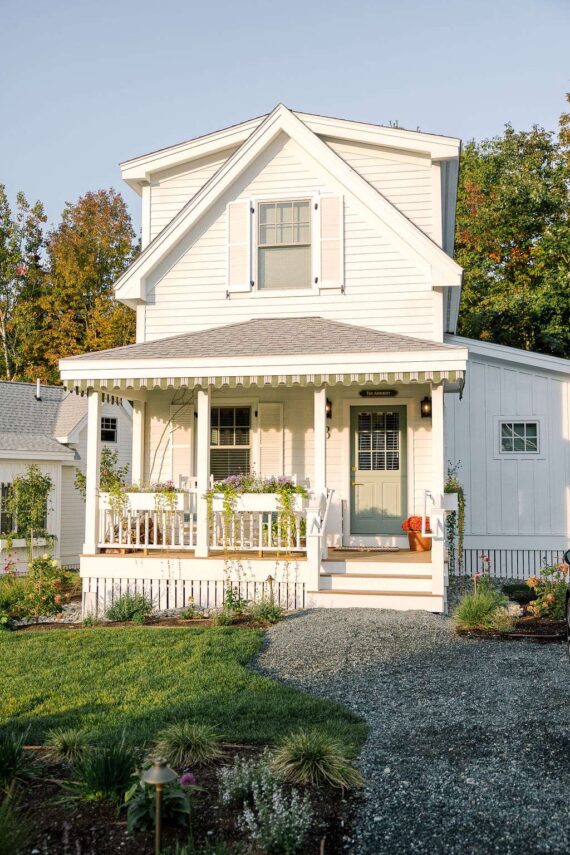 The exterior of one one the Harborside Cottages at The Asticou.