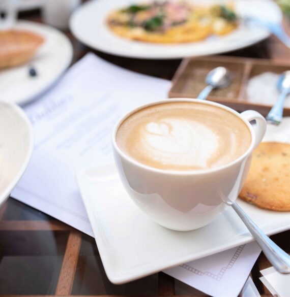 A detail photo of a speciality coffee from Dahlias