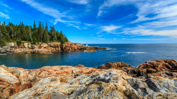 The craggy coast of Acadia National Park in Downeast Maine.